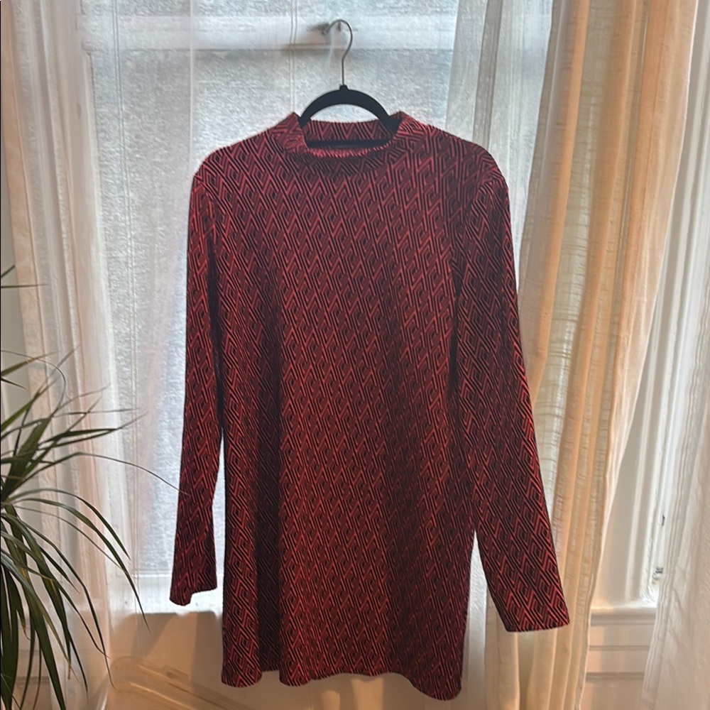 Zara orange and black dress